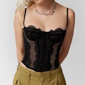 Black Urban Outfitters Out from Under Modern Love Corset top